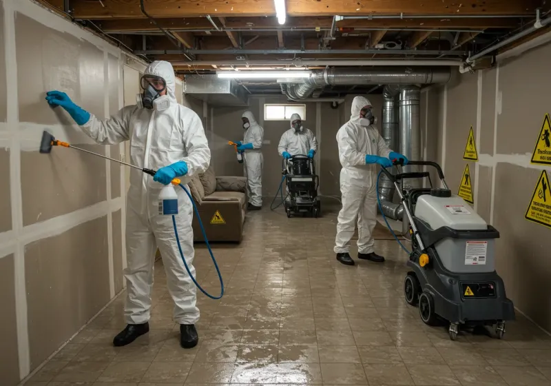 Basement Moisture Removal and Structural Drying process in Ochiltree County, TX